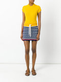knit panel drawstring skirt