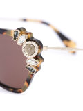 tortoiseshell oversized sunglasses