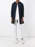 open neck flared coat