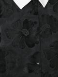 floral embossed shirt dress