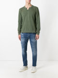 distressed detail sweatshirt 
