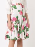 midi flared floral skirt