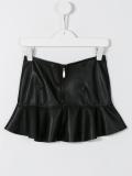 leather effect mini skirt