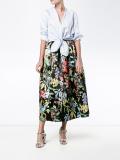 tropical floral print skirt