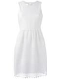 sleeveless flared dress