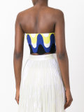 printed bandeau top 