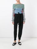 dropped shoulder knitted blouse