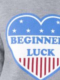 'beginners luck' print sweatshirt