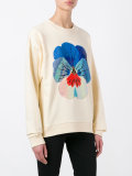 sequin floral sweater