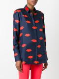 lips allover print shirt