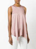 flared metallic blouse