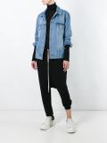 drop-crotch track pants