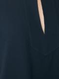 slit neck flared blouse