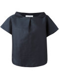 buttoned wide collar shirt