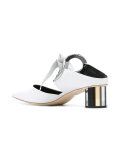 mirrored-heel mules