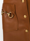 horsebit leather skirt
