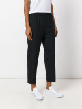 pinstriped cropped trousers