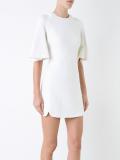 curved hem mini dress