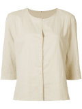 collarless shirt