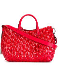 woven-effect tote bag