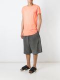 askew front print T-shirt
