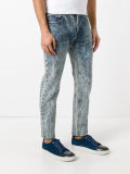 bleached straight jeans
