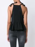 shoulder tie peplum top