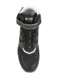 panelled hi-top sneakers