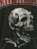 skeleton print shortsleeved hoodie