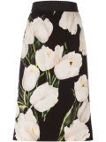 tulip print pencil skirt