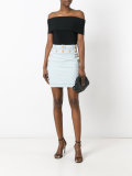 Gonna Frontali denim skirt