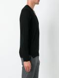 buttoned V-neck jumper