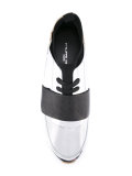 metallic lace-up sneakers