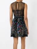 printed pleated dress
