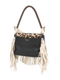 Amber fringed bag