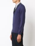 contrast neck jumper