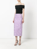 jacquard midi skirt