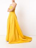 strapless flared gown