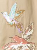 bird embroidery trench coat