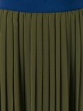 pleated midi skirt