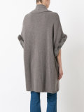 ribbed trim cardi-coat 