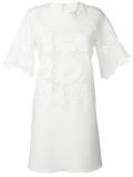 embroidered flowers shift dress