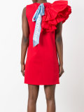 ruffled sleeve shift dress
