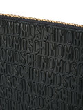 logo embossed clutch