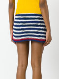 knit panel drawstring skirt