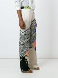 print detail straight trousers 