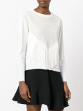 fringed-front sweater