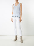 beaded fray tank top
