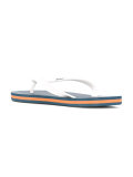 contrast stripe flip-flops
