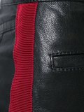 skinny striped leather trousers